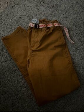 Stoic Women's Stretch Chino Pants in Camel Brown